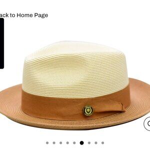 Bruno Capelo Salvatore Collection 2 Tone Straw Fedora